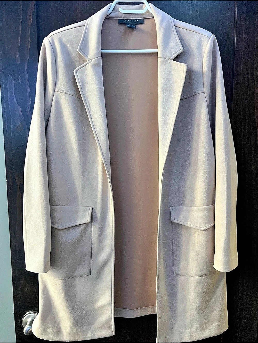Suzy Shier Faux Suede jacket Size Medium Like New